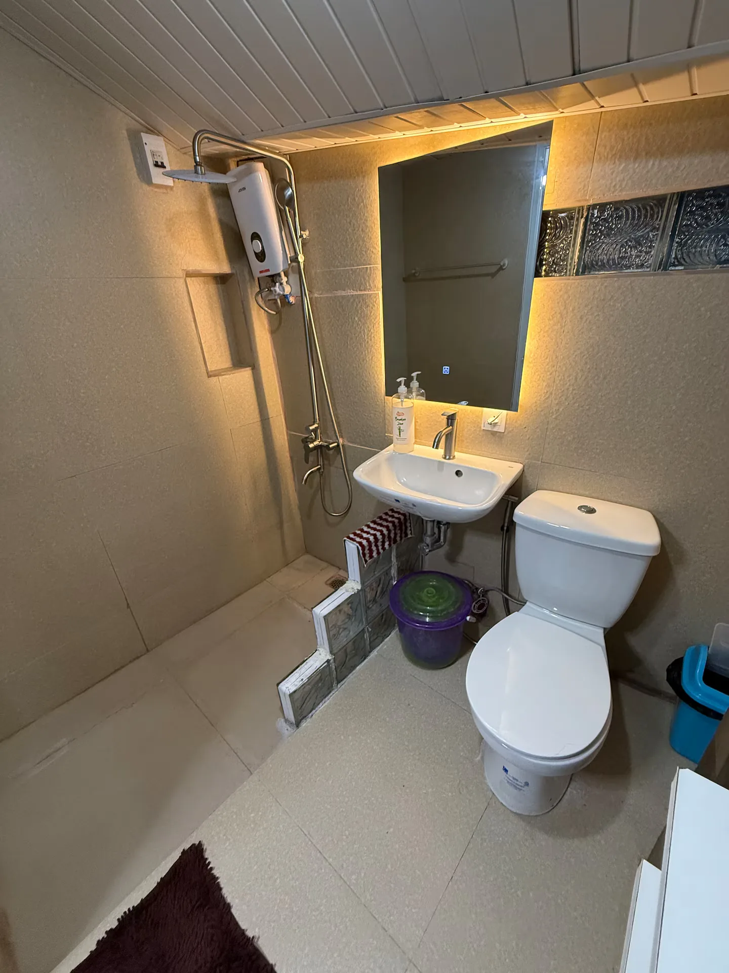 Bathroom inside Abraham's Lower A-Frame