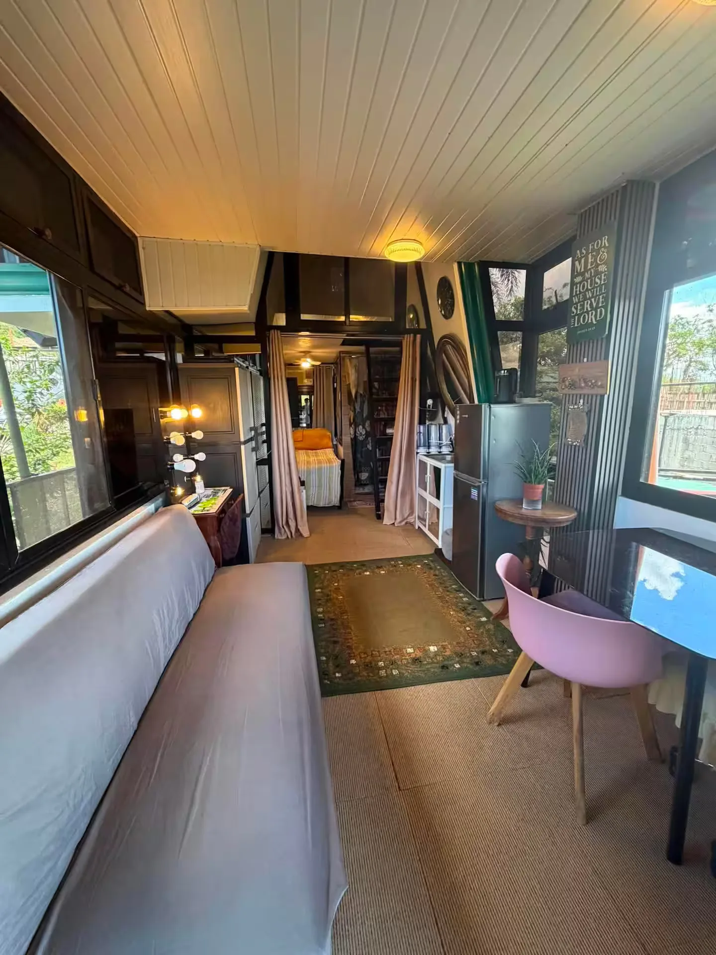Living room inside Abraham's Upper A-Frame